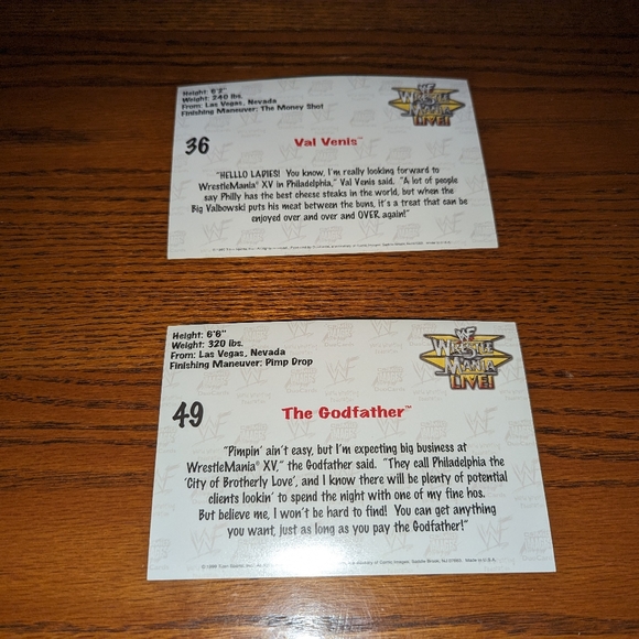 Val Venis Godfather WWF Wrestlemania Live! 4" x 6" PhotoCards Set - Picture 2 of 2